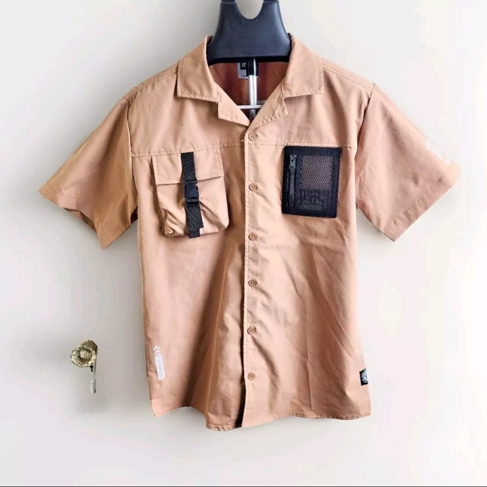 NEW Good Things Last 4Ever Short Sleeve Utility Shirt - Size Small